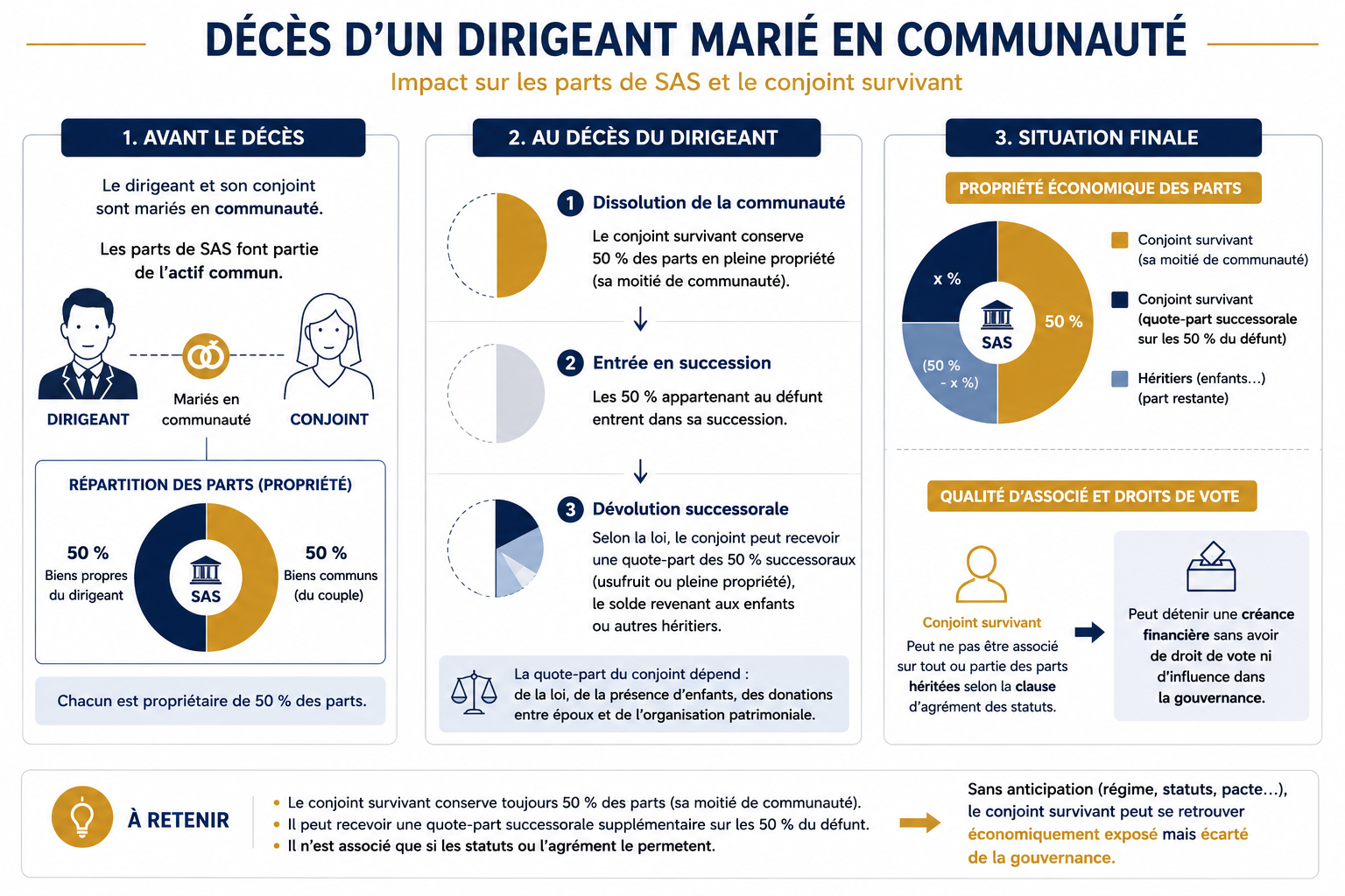 Transmission d'entreprise et droits du conjoint survivant