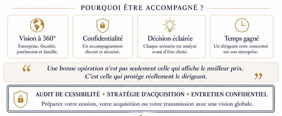 Fusion acquisition cession entreprise etre accompagné
